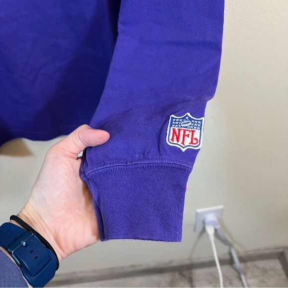 ✨ Reebok NFL Y2K Purple Mock Neck Long Sleeve Minnesota Vikings Medium - Picture 3 of 12